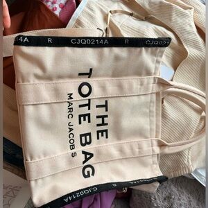 Marc Jacobs Cream and Black Tote Bag